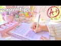 Exam day routine + last minute study tips to get those A's ✨💯