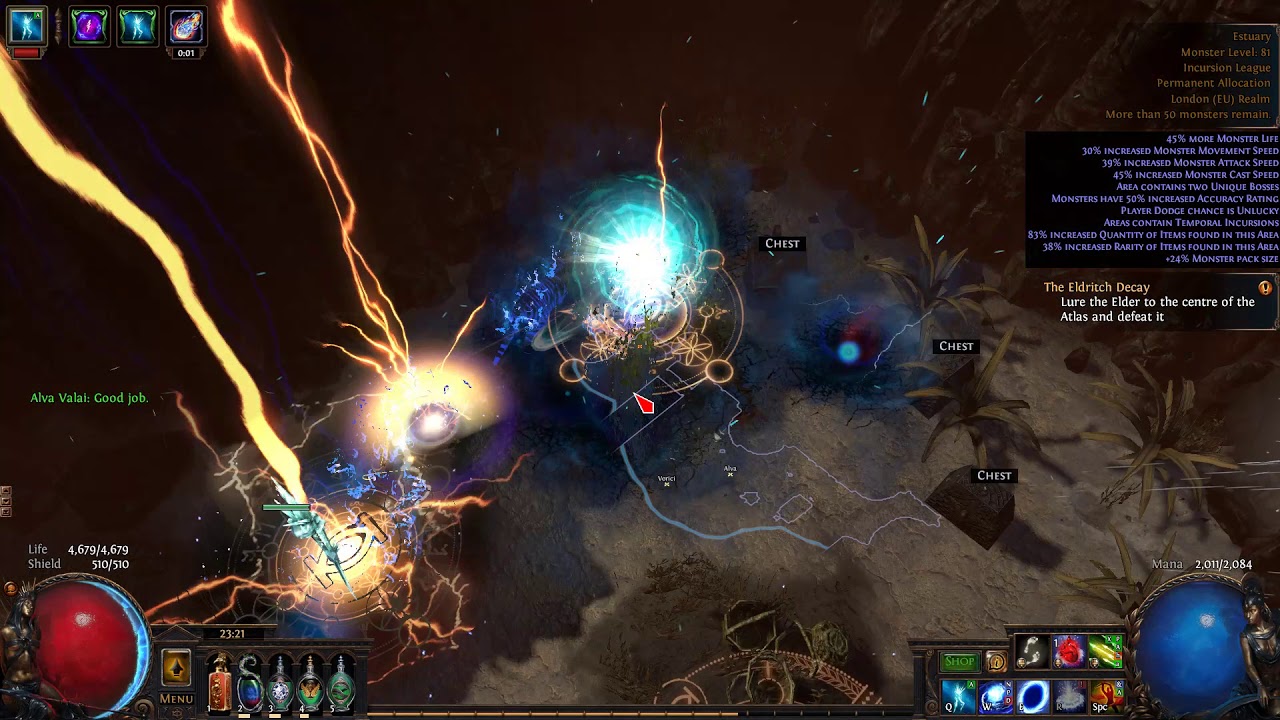  Indigon Poet's Pen Arc / Lightning warp || Fast Clear + Ez Boss + All  content + MF || Videos - PoE  Witch build - Build of Exile