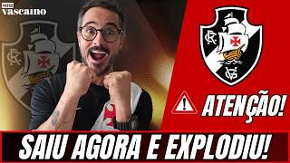 É DE ARREPIAR! ACABEI DE APURAR E É VERDADE MESMO! NOTÍCIAS DO VASCO HOJE