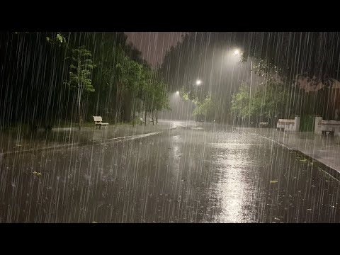 Let Insomnia Become the Past with Heavy Rainstorm & Ferocious Thunder  at Night