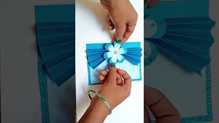 very easy Raksha bandhan card for school competition | beautiful handmade card | राखी कार्ड #short