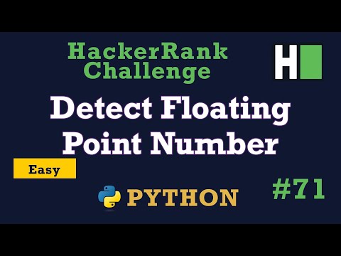 Detect Floating Point Number Hackerrank Python