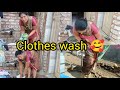 New Vlog Clothes Wash Cleaning Desi Lady