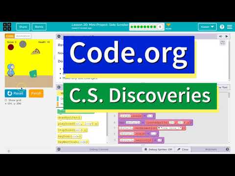Code.org Lesson 21.8 Mini-Project - Side Scroller | Tutorial and Answers | Unit 3 CS Discoveries