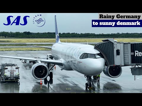 (4K) Flight Report | stormy Berlin to sunny Copenhagen | SAS | A320neo | Economy