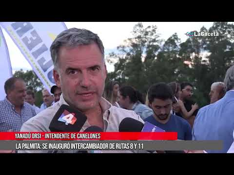 La Palmita: Se inauguró intercambiador de rutas 8 y 11 - Intendente Canelones  Orsi
