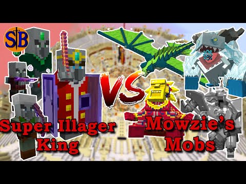 Super Illager King VS Mowzie's Mobs | minecraft mobs battle