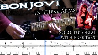 Bon Jovi - In These Arms guitar solo lesson (with tablatures and backing tracks)