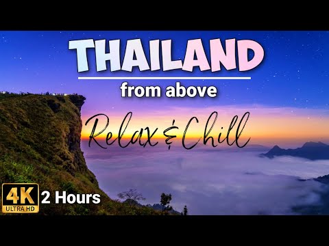 RELAXING Music 4K DRONE Video 2 HOURS Location Thailand + Chill Out
