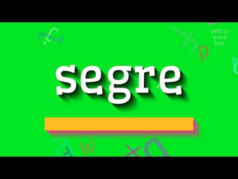 How to say "segre"! (High Quality Voices)