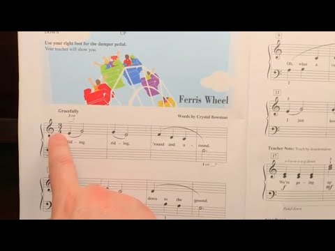 Piano Adventures Level 1 p12 Ferris Wheel Beginner Piano Lesson