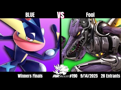 RVA Smash 190 | BLUE (Greninja) vs Fool (Ridley) | WINNERS FINALS | 28 Entrants | SSBU