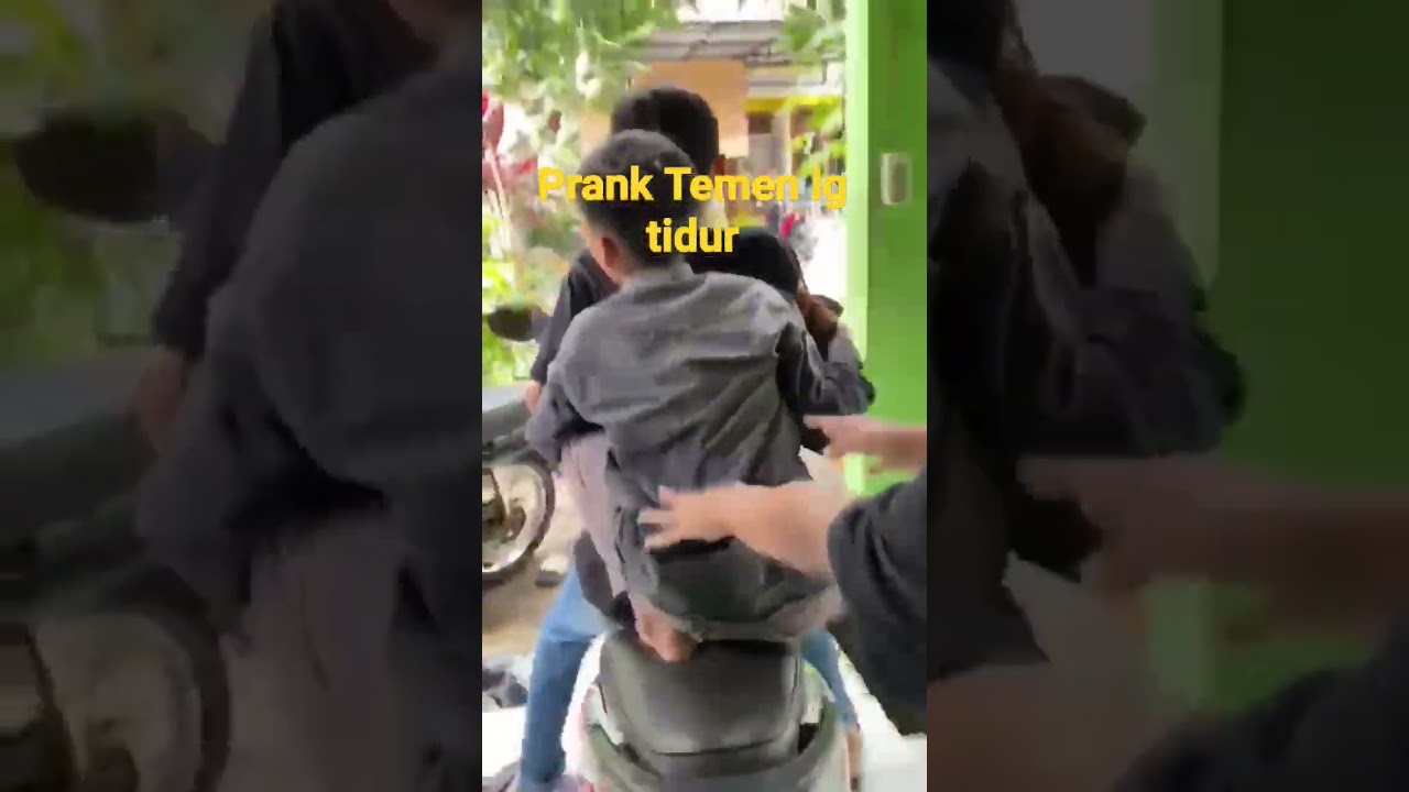 prank temen lagi tidur