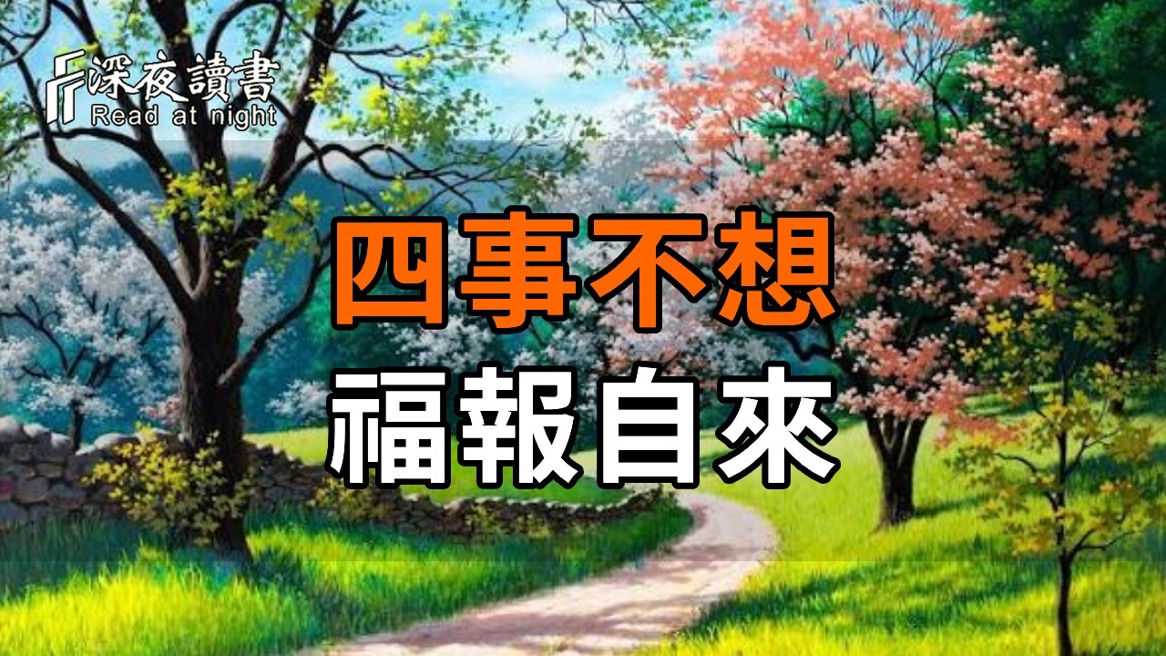 人到六十，這才是最高級的修行：四事不想，福報自來！看透這幾點，後半生才能安穩自在【深夜讀書】#?