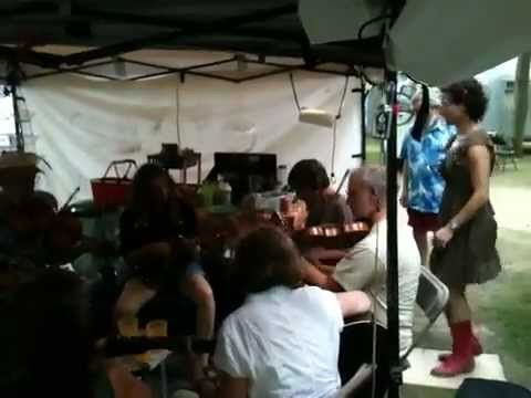 Clifftop 2011 jam with Miss Moonshine buckdancing - Money in Both Pockets - Red Mountain and friends