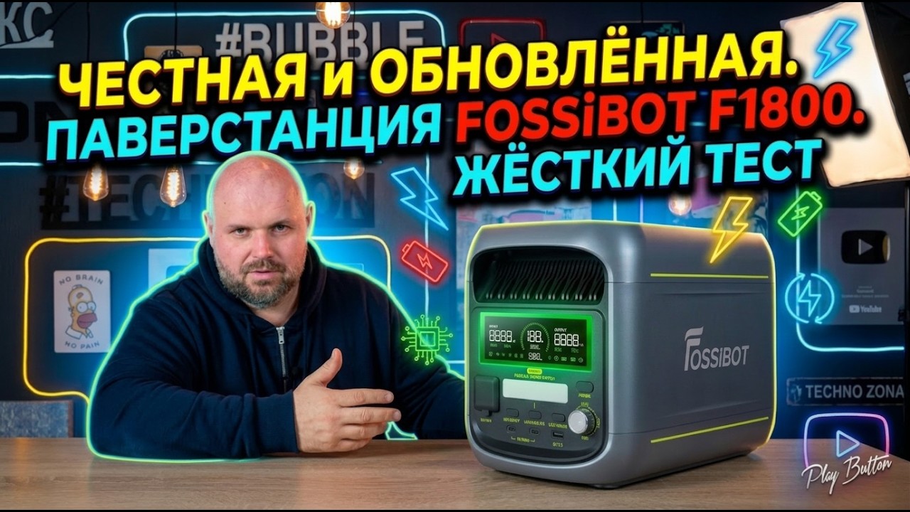 ЧЕСТНАЯ И ОБНОВЛЁННАЯ ПАВЕРСТАНЦИЯ FOSSIBOT F1800. ЖЁСТКИЕ ТЕСТЫ И СРАВНЕНИЕ С АЛЬ?