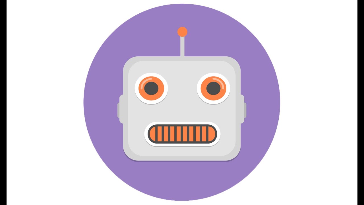 Robot icon minimal vector design | Adobe Illustrator Speedart