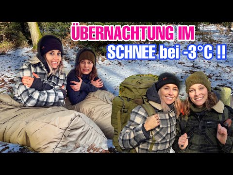24h Outdoor Abenteuer mit @SabrinaOutdoor! -3°C + Schnee! Mein 1. Overnighter
