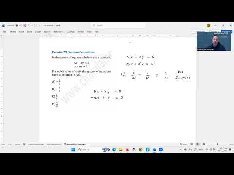(s4e29) System of equation SAT Math solution