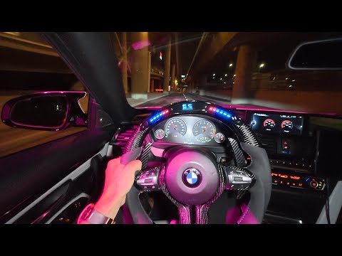 POV SLIDING A 575HP BMW M4 STAGE 2+ (CATLESS DOWNPIPES) ‼️