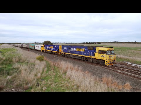 6MP4 Pacific National TOLL Container Train With NR41 & NR22 (14/7/2023) - PoathTV Australian Railway