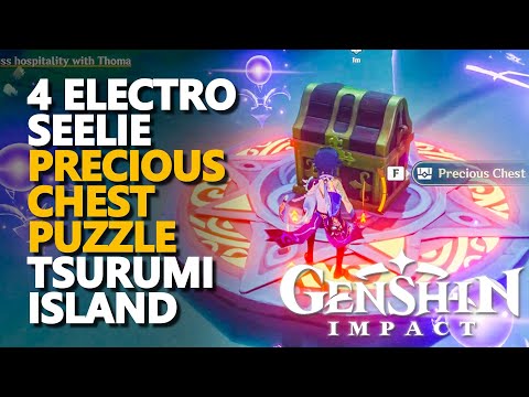 Tsurumi island 4 Electro Seelie Precious Chest Puzzle Genshin Impact