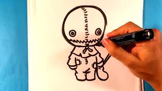 How to Draw Trick &#39;R Treat - Sam - Halloween Drawings