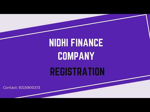 Online nidhi finance registration, free demo available, pan ...