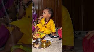 Little Krishna Look | Baby in Traditional Dress | Cute Baby in Puja” #love