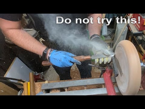 Woodturning Project - Sulphur Inlay! DO NOT TRY THIS