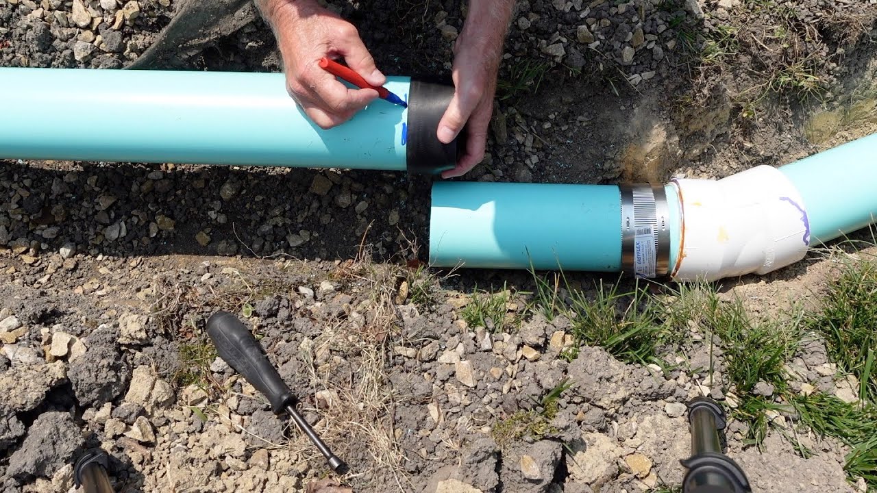 No Hub Easy Flex 4 inch Coupling on SDR 35 PVC Pipe GOOD FIT!