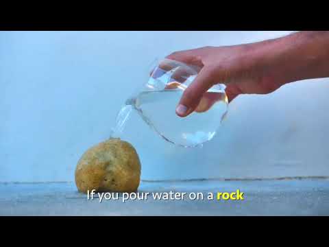 This is a rock and this is water but nothing happens