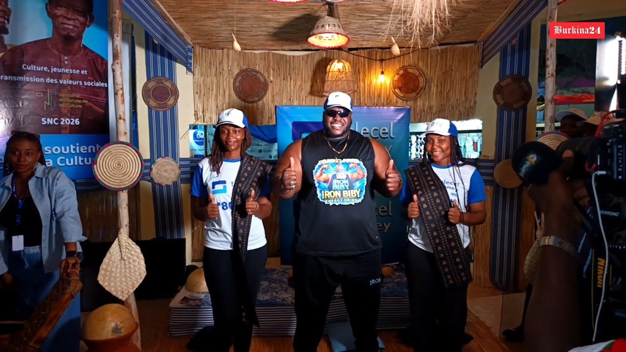 SNC 2026 : Le stand Telecel Faso en mode "Poids Lourds" avec Iron Biby etREMAN