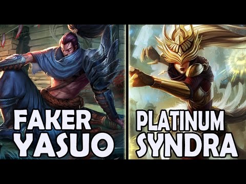 FAKER plays YASUO vs A Korean PLATINUM SYNDRA