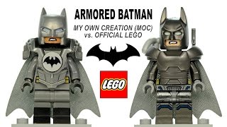 LEGO® Armored Batman Minifigure Official vs My Own Creation MOC DC Super Heroes