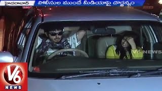 Drunk and Drive | Drunkard Ashish Chopra attacks Media Persons | V6 News