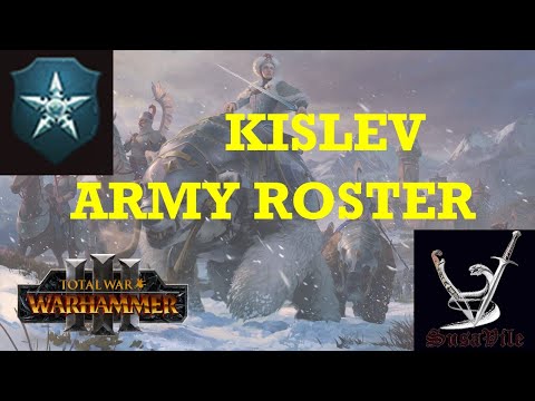 Total War: Warhammer 3 Kislev army roster before/after research/XP/redline skills, updated for 3.1.