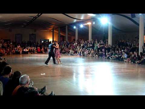  Sabrina Veliz  and  Ruben Veliz  are  dancing  to  the  milonga  "  Milonga De Las Misiones  "