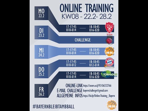 Bayern Online-Training 22. Februar 2021 mit s.Oliver Würzburg