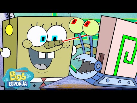 Bob Esponja | Eles não são homens das cavernas, eles têm tecnologia! 🖥️ | 90 Minutos | Português