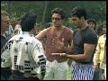Madhuri Dixit Akshay Kumar Saif Ali Khan And Amrish Puri On The Sets Of Arzoo