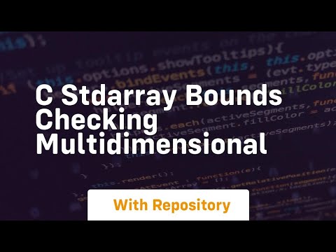 C Stdarray Bounds Checking Multidimensional