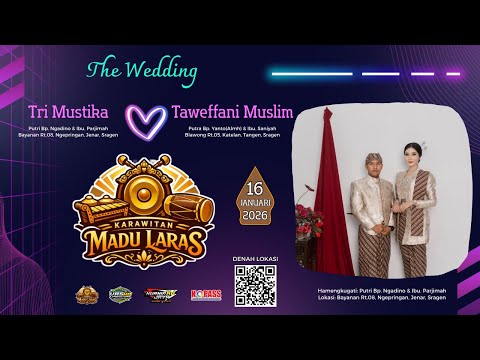 🔴Live Pernikahan: Tri Mustika & Taweffani / Karawitan Madu laras  / Kurnia Jaya  Audio / VAS HD