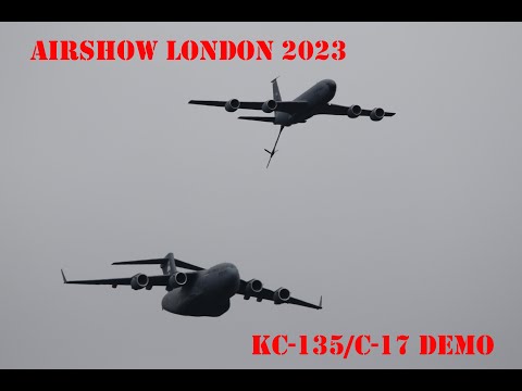 Airshow London 2023: KC-135/C-17 demo