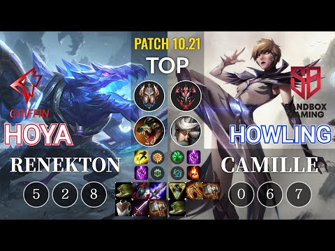 GRF Hoya Renekton vs SB Howling Camille Top - KR Patch 10.21