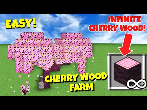 UNDER 3 MINS Build! EASIEST Minecraft CHERRY WOOD FARM | 1.20 PE and Java! Trails and Tales Update