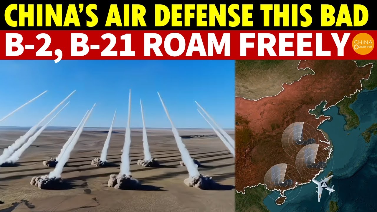 SHOCK! China’s Air Defense Is This Trash? B-2, B-21 Enter Easily, Misidentified as Moving Mountains
