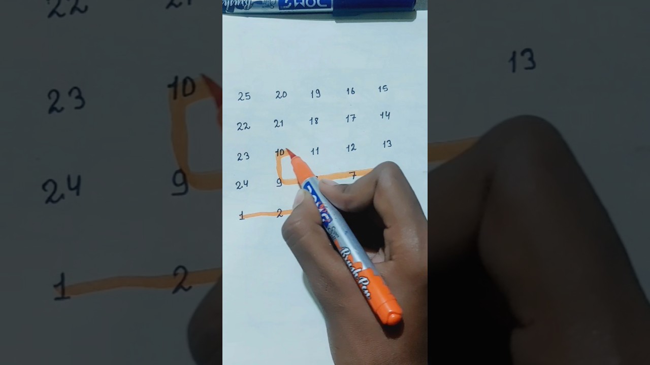 ✍️ 💕Checkered Path 1 to 25 #art #drawing #numbers #maths #trending #shorts #ytshorts #short #funny