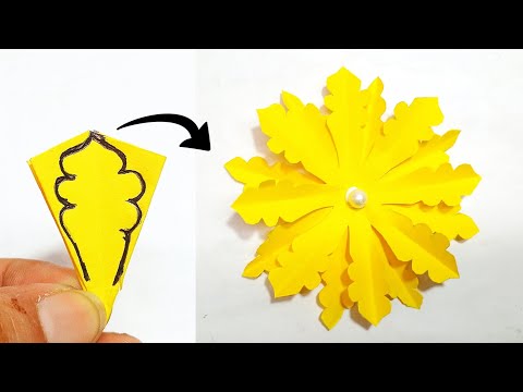 Easy Paper Flower Making | How to make easy paper flowers | Paper Flower Making Step By Step