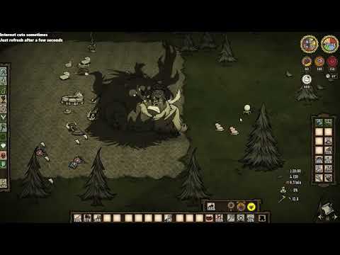 Fighting Shadow Pieces on a Beefalo (DST)